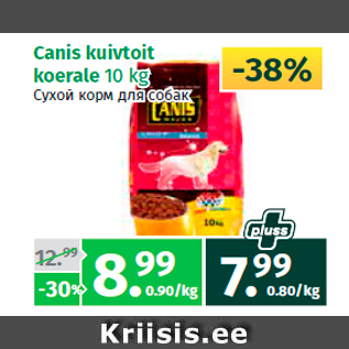 Allahindlus - Canis kuivtoit koerale 10 kg