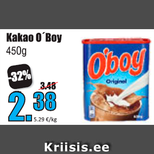 Allahindlus - Kakao O`Boy 450g