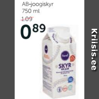 Allahindlus - AB-joogiskyr 750 ml