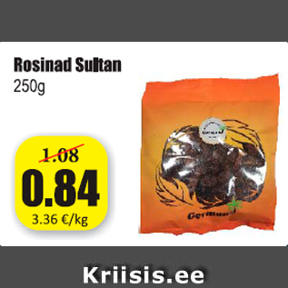 Allahindlus - Rosinad Sultan 250 g