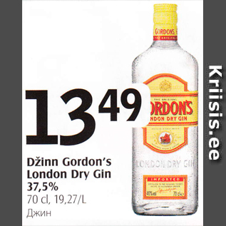 Allahindlus - Dzinn Gordon´s londen Dry Gin