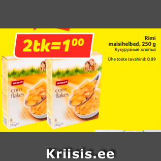 Allahindlus - Rimi maisihelbed, 250 g