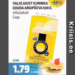 Allahindlus - VALIO JUUST KUNINGA GOUDA ARGIPÄEVA 500 G