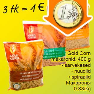 Allahindlus - Gold Corn makaronid, 400 g