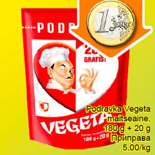 Allahindlus - Podravka Vegeta maitseaine, 180 g + 20 g