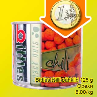 Allahindlus - Bittles tšilli pähklid 125 g