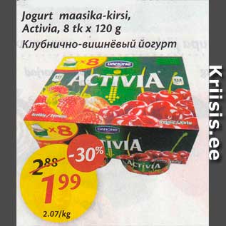 Allahindlus - Jogurt maasika-kirsi, Activia