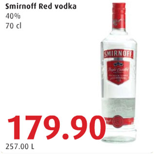 Allahindlus - Smirnoff Red vodka