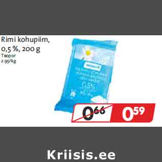 Allahindlus - Rimi kohupiim, 0,5 %, 200 g