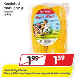 Allahindlus - Keedetud mais, 400 g