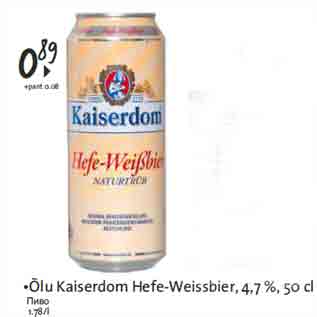 Allahindlus - •Õlu Kaiserdom Hefe-Weissbier, 4,7 %, 50 cl