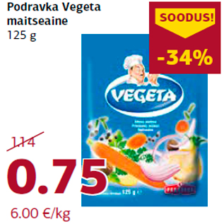 Allahindlus - Podravka Vegeta maitseaine 125 g