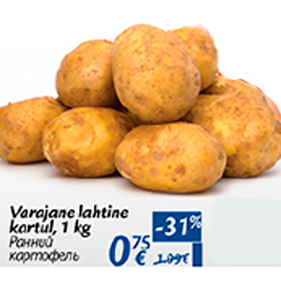 Allahindlus - Varajane lahtine kartul, 1 kg