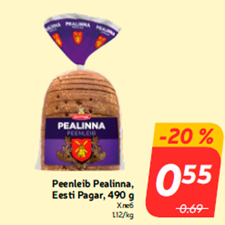 Allahindlus - Peenleib Pealinna, Eesti Pagar, 490 g