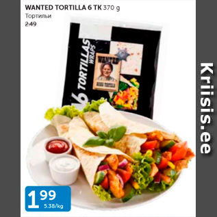 Allahindlus - WANTED TORTILLA 6 TK 370 G