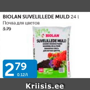 Allahindlus - BIOLAN SUVELILLED MULD 24 L