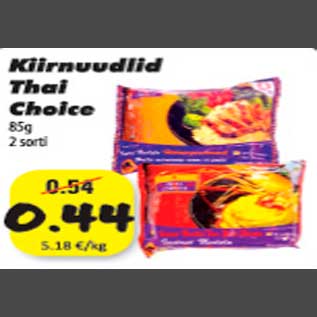 Allahindlus - Kiirnudlid Thai Choice