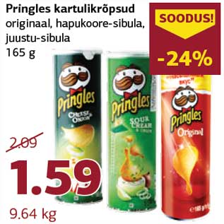 Allahindlus - Pringles kartulikrõpsud