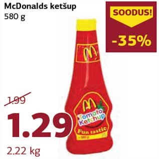 Allahindlus - McDonalds ketšup