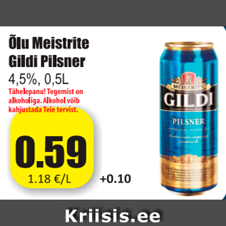 Allahindlus - Õlu Meistrite Gildi Pilsner