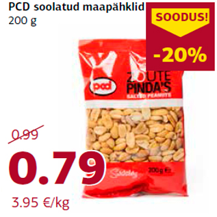 Allahindlus - PCD soolatud maapähklid 200 g