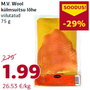 Allahindlus - M.V. Wool külmsuitsu lõhe