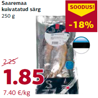 Allahindlus - Saaremaa kuivatatud särg 250 g