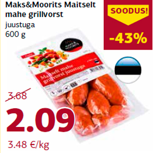 Allahindlus - Maks&Moorits Maitselt mahe grillvorst