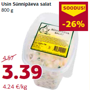 Allahindlus - Usin Sünnipäeva salat 800 g