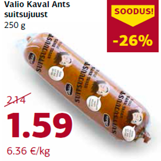 Allahindlus - Valio Kaval Ants suitsujuust 250 g