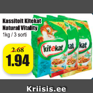 Allahindlus - Kassitoit Kitekat Natural Vitality