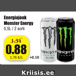 Allahindlus - Energiajook Monster Energy