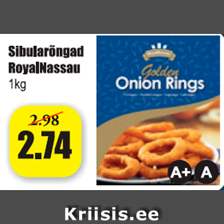 Allahindlus - Sibularõngad Royal Nassau 1 kg