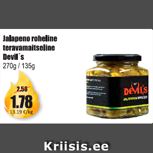 Allahindlus - Jalapeno roheline teravamaitseline Devil´s