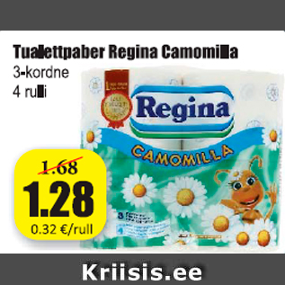 Allahindlus - Tualettpaber Regina Camomile