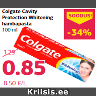 Allahindlus - Colgate Cavity Protection Whitening hambapasta 100 ml