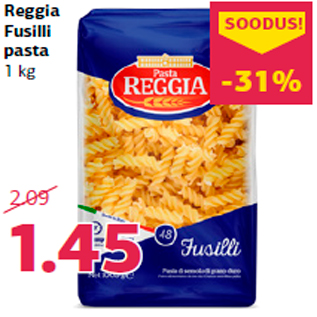 Allahindlus - Reggia Fusilli pasta 1 kg