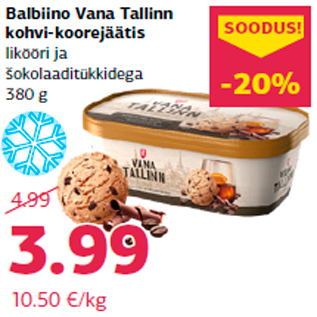 Allahindlus - Balbiino Vana Tallinn kohvi-koorejäätis