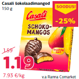 Allahindlus - Casali šokolaadimangod 150 g