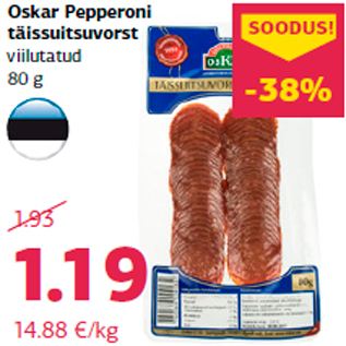 Allahindlus - Oskar Pepperoni täissuitsuvorst