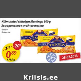 Allahindlus - Külmutatud ehttaigen Mantinga,