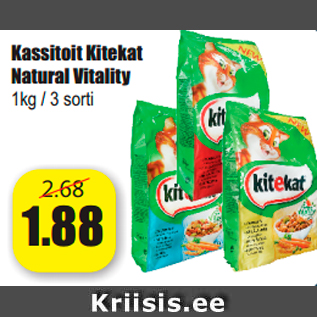 Allahindlus - Kassitoit Kitekat Natural Vitality