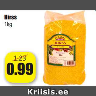 Allahindlus - Hirss 1kg