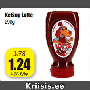 Allahindlus - Ketšup Lotte 290g