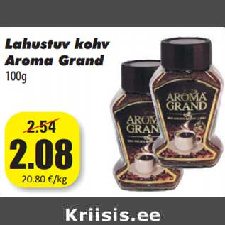 Allahindlus - Lahustuv kohv Aroma Grand 100g