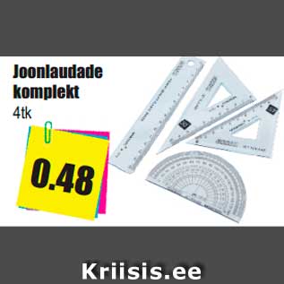 Allahindlus - Joonlaudade komplekt 4tk