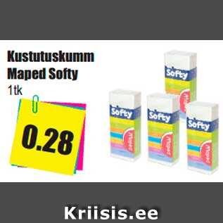 Allahindlus - Kustutuskumm Maped Softy 1tk