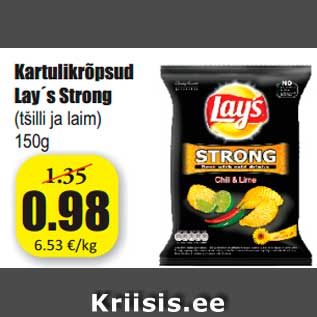 Allahindlus - Kartulikrõpsud Lay´s Strong