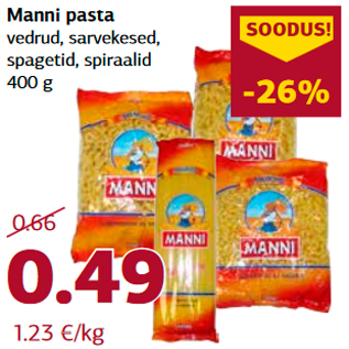 Allahindlus - Manni pasta