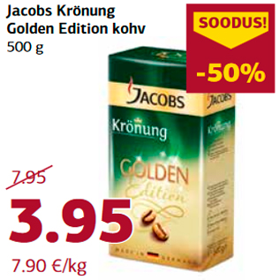 Allahindlus - Jacobs Krönung Golden Edition kohv 500 g